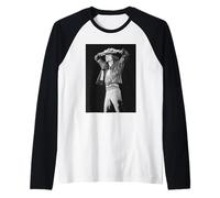 Rolling Stones en Vivo en Knebworth Mick Jagger 1976 Camiseta Manga Raglan