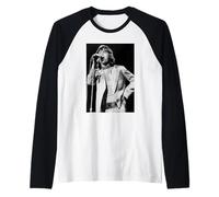 Rolling Stones Mick Jagger 1971 Era de Sticky Fingers Camiseta Manga Raglan