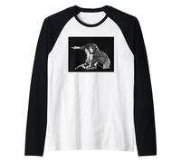 Rolling Stones Mick Jagger Ronnie Wood en Vivo en Knebworth Camiseta Manga Raglan