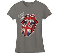 Rolling Stones - the - T-Shirt # Xl Grey Femmina # Vintage British Tongue