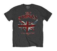 Rolling Stones - the - T-Shirt # Xl Grey Unisex # Union Jack Us Map