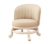 Rolling Stool Waterproof Soft Ergonomic - Backrest Modern Seat Swivel Low | Swivel Low Stool Small Chair for Home Living Room Kitchen | Bathroom Office Shop Garage Salon Work Dorm Floor Rolling Stool