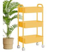 Rolling Storage Cart, Multifunctional Kitchen Trolley, 3 Tier Storage Shelf Cart, Movable Storage Organizer, Tool Cart for Kitchen, Bathroom Storage Cart, Living Room Organizer, Mobile Utility Cart