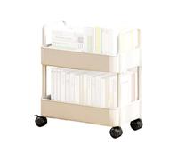 Rolling Utility Cart - 43.5x25x37cm Storage Cart | Durable PP Material Utility with Wheels | Easy to Dismantle Rolling | Space Saving Storage Solution | Portable Home Office Dorm Use