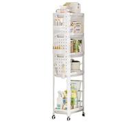 Rolling Utility Cart, Multi Tier Storage Organizer, Space Saving Shelf with Wheels, Mobile Compact Carrier for Kitchen Supplies Bathroom Items workplace Pantry Retail Display 41,33 x 50,78 pulgadas