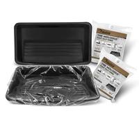 ROLLINGDOG Bandeja de pintura de 18 pulgadas con forros, para pintura de paredes y techos, 10 unidades, fácil de limpiar y cambiar de color