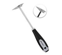 ROLLINGDOG Gancho de afeitado de acero inoxidable, hoja combinada con agarre de goma y tapa de martillo de metal