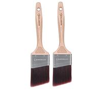 ROLLINGDOG Juego de 2 Pinceles de Pintura de 2.5 Pulgadas, Pinceles de Corte en ángulo para Recortar y retoques precisos