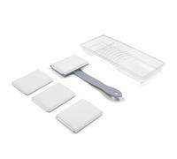 ROLLINGDOG Juego de 5 almohadillas de pintura para detrás de radiadores, juego de almohadillas de pintura de 4 pulgadas para lugares difíciles de alcanzar, ideal para detrás de inodoros y