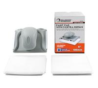 ROLLINGDOG Juego de almohadillas de pintura - Almohadilla de borde de pintura de 4 pulgadas con 2 almohadillas de pintura para paredes lisas, techos, ventanas de corte