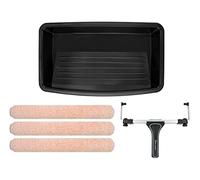 ROLLINGDOG Juego de Rodillos de Pintura Grandes de 18 Pulgadas, Marco de Rodillo de Pintura de 18 Pulgadas, Mangas de Rodillo de Pintura de Microfibra (Paquete de 3), Bandeja Grande para Rodillos de