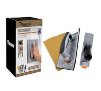 ROLLINGDOG Lijadora manual de esquina para paneles de yeso, 6 piezas de papel de lija de malla de óxido para limpieza y pulido de paredes de esquina