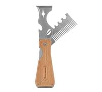 ROLLINGDOG Limpiador de pinceles de pintura 13 en 1, herramienta de pintor plegable con mango de madera de haya, incluye limpiador de rodillos de pintura, herramienta raspadora de pintura, extractor