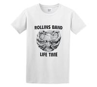 Rollins Band Life Time Rock Rock Band Men's Cotton T-Shirt White Shirt Top tee L