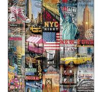 Rollo adhesivo vinílico New york (200 x 45 cm, Multicolor, Autoadhesivo)