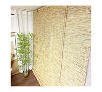 Rollo Bambú Ventanas Natural, Respirable Cortina de Paja, Impermeable Persianas de Bambu para Interiores Exteriores Protección de la Privacidad(W80xH160cm/31x63in)
