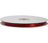 Rollo, bobina de cinta doble de satén, de 10 mm de ancho, 50 metros rojo