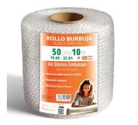 Rollo Burbujas Embalaje, Papel de Burbujas para Embalar, Plástico de Burbujas para Mudanzas, Embalajes y Cajas. Medida 50 cm x 10 m de longitud - Ofituria