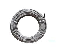 rollo cable - cable galvanizado de 50 mts, diámetro de 4 mm, ideal para estructuras y soporte, resistente y duradero.