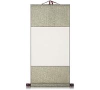 Rollo colgante vacío, rollos de pintura vacíos para caligrafía china, rollos de papel pintura, pergamino de arte para escribir caligrafía en blanco, papel de pared colgante 32 x 74 cm