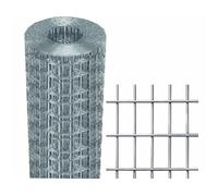 Rollo de 10 m de malla metálica electrosoldada y galvanizada, malla de 50 x 75 mm para valla de construcción - 100 cm