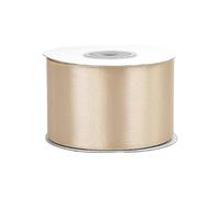 Rollo de 25 m de cinta de raso de 50 mm, cinta decorativa para decoración de regalos, boda, bautismo, cumpleaños, cinta decorativa por un lado de 5 cm