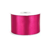 Rollo de 25 m de cinta de raso de 50 mm, cinta decorativa para decoración de regalos, boda, bautismo, cumpleaños, cinta decorativa por un lado de 5 cm