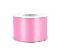 Rollo de 25 m de cinta de raso de 50 mm, cinta decorativa para decoración de regalos, boda, bautismo, cumpleaños, cinta decorativa por un lado de 5 cm