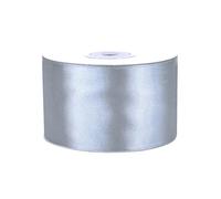Rollo de 25 m de cinta de raso de 50 mm, cinta decorativa para decoración de regalos, boda, bautismo, cumpleaños, cinta decorativa por un lado de 5 cm