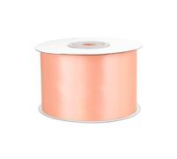 Rollo de 25 m de cinta de raso de 50 mm, cinta decorativa para decoración de regalos, boda, bautismo, cumpleaños, cinta decorativa por un lado de 5 cm