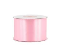 Rollo de 25 m de cinta de raso de 50 mm, cinta decorativa para decoración de regalos, boda, bautismo, cumpleaños, cinta decorativa por un lado de 5 cm