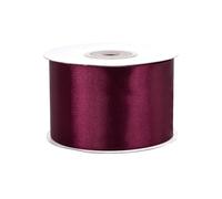 Rollo de 25 m de cinta de raso de 50 mm, cinta decorativa para decoración de regalos, boda, bautismo, cumpleaños, cinta decorativa por un lado de 5 cm