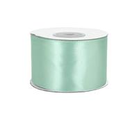 Rollo de 25 m de cinta de raso de 50 mm, cinta decorativa para decoración de regalos, boda, bautismo, cumpleaños, cinta decorativa por un lado de 5 cm