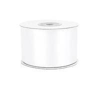 Rollo de 25 m de cinta de raso de 50 mm, cinta decorativa para decoración de regalos, boda, bautismo, cumpleaños, cinta decorativa por un lado de 5 cm