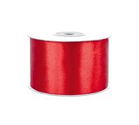 Rollo de 25 m de cinta de raso de 50 mm, cinta decorativa para decoración de regalos, boda, bautismo, cumpleaños, cinta decorativa por un lado de 5 cm