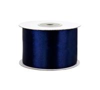 Rollo de 25 m de cinta de raso de 50 mm, cinta decorativa para decoración de regalos, boda, bautismo, cumpleaños, cinta decorativa por un lado de 5 cm