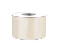 Rollo de 25 m de cinta de raso de 50 mm, cinta decorativa para decoración de regalos, boda, bautismo, cumpleaños, cinta decorativa por un lado de 5 cm