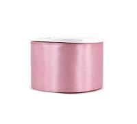 Rollo de 25 m de cinta de raso de 50 mm, cinta decorativa para decoración de regalos, boda, bautismo, cumpleaños, cinta decorativa por un lado de 5 cm