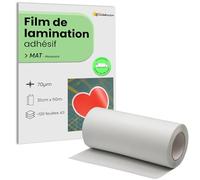 Rollo de 31 cm x 50 m A3, película de laminación en frío mate, láminas laminadas autoadhesivas para fotos y pegatinas. Compatible con plotter de corte