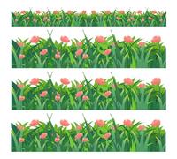 Rollo de 32 pies de borde personalizado para tablón de anuncios de pared al aire libre, decoración de tablón de anuncios de hierba verde, adecuado para fiestas y cenas,Green Grass Bulletin Board
