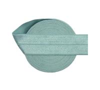 Rollo de 50 100 yardas de banda elástica de satén de licra, brillante, de 25 mm, para el pelo, para coser vestidos, color azul Nilo, 50 yardas