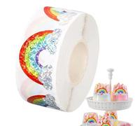 Rollo De 500 Pegatinas Autoadhesivas De Arcoíris Con Formas De Recompensa Variadas, Excelentes Suministros Para Profesores, Actividades Escolares, Álbumes De Recortes, Diarios, Manualidades, Fiestas C