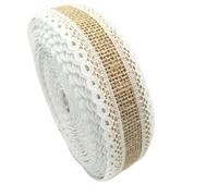 Rollo de 5m/rollo yute Natural, rollos encaje arpillera, decoración mesa boda, Vintage rústico Para manualidades