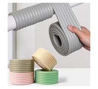 Rollo de aislamiento térmico de espuma autoadhesiva, protección gruesa y anticongelante para tuberías de agua al aire libre, 0,8 m x 20 m, cinta de aislamiento térmico impermeable (gris, 4 m (2 rollos