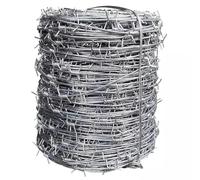 Rollo de Alambre de Púas 20m, Malla de Alambre Galvanizado, Anti-Escalada Alambre de Espino para Balcón, Jardín O Artesan