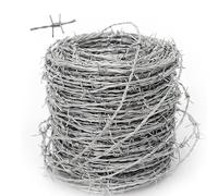 Rollo de Alambre de púas Duradero de 4 Puntas para cercas de jardín, Control de Animales, Uso agrícola y Manualidades. Resistente a la Intemperie, solución de delimitación Segura para Aves y