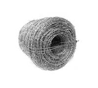 Rollo de Alambre de púas galvanizado de 70 m: Alambre de Acero Doble Duradero para cercas Exteriores de Jardines y Granjas, Resistente a la Intemperie, fácil de Doblar, 2,8 mm de Altura.