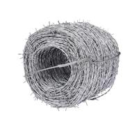 Rollo de Alambre de púas galvanizado para cercas: protección de Ganado de Alta Resistencia, Seguridad de Jardines, Barrera de Seguridad Exterior para Granjas, ranchos y Defensa perimetral.