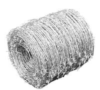 Rollo de alambre de púas galvanizado resistente de 180 m, valla de seguridad para jardines, patios y plantas, resistente a la intemperie, protección duradera.