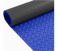 Rollo de alfombra de goma, para interiores y exteriores, fácil de cortar para garaje, furgoneta, gimnasio, cobertizos, tapete de suelo de 2,5 mm de grosor